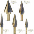 5st Titanium Coated Step Drill Bit